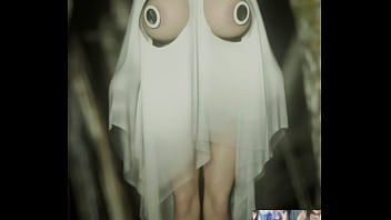 This Halloween Ghost Meme Waifu Teases Her Thicc Breasts For You To Cum