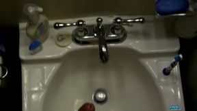 POV Cock Stroking in the Bathroom