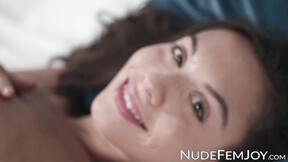 ”Seductive cutie Sabrisse opens wide her delicious & tight twat”