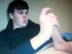 chubby young guy with huge  cock on cam