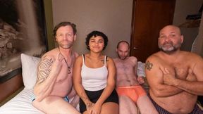 22 year old Tiffany Lace's creampie older guy gangbang (1080p)