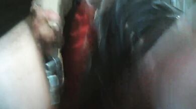 My dear lady is licking my ass and anus at the request of a private show client like a real whore!