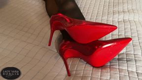 Hot Red Shoe and Heel Worship