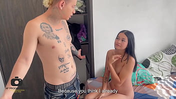 Latina teen with big tits begs for anal while on cam