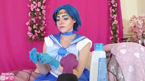 Sailor Mercury: Medical Handjob