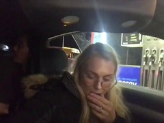 Amateur blonde Kaira in mini skirt masturbation scene