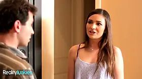 Realityjunkies - fresh babysitter can’t fight back her manager and gets bent over for heavy porno