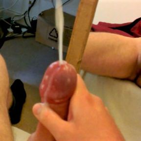 Slobbery Spit Soaked Cock Mirror Wank