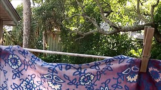 Charlie johnsons backyard nudist deck outdoors naturist