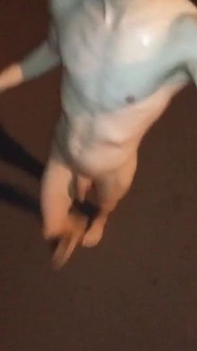 Naked Piss Shower on the Street