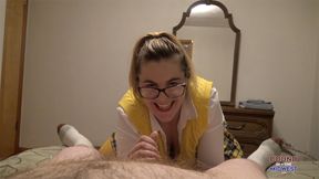 Schoolgirl's Gives Her Best Friends Brother a Handjob HD