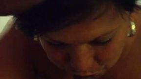 Mature fat latina blows my fat and meaty black dick
