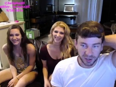 Blonde teen threesomes in restaurant