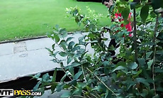 Nasty tattooed blonde in outdoor fucking
