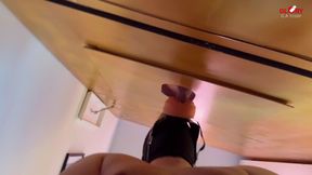 Straight Guy Pounds His Girl at the Gloryhole - but Who's Really Moaning Behind It?!