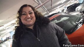 Big belly fatty picks up lad and rides cock
