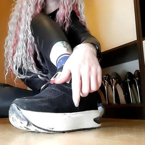 Sports shoes fetish, sock fetish and scented feet fetish