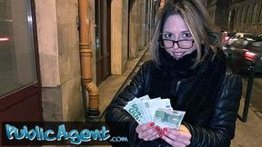 ”Glasses-wearing French Babe Screwed in Public”