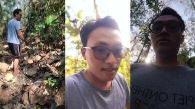 Cheating girlfriend fucked raw in the forest on first date