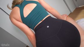 Getting my pussy stretched out in my tight shorts