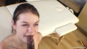 18yo Russian teen Anastasia gets her tight white pussy stretched out by Shimmy'_s big black cock