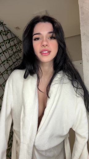 Bathrobe and shower