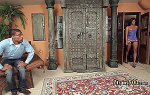 Shemale milf takes black cock