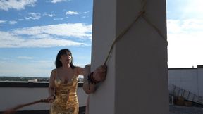 MISTRESS LILY DUPONT : WHIPPING ON THE TERRACE