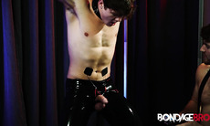 BondageBros: Bound Carter Collins Writhes As Master Oliver Marx Teases Him With Shocks