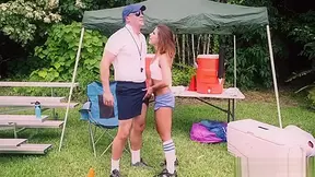 Adriana Chechik gets fucked by his coach while in the practice game