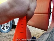 Private Video, Taking XL Cone Toy Mod Outdoors at Work Alone