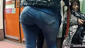 Tight Jeans, Big Booty, Public Show