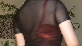 Shaking My Ass In My Red Lingerie