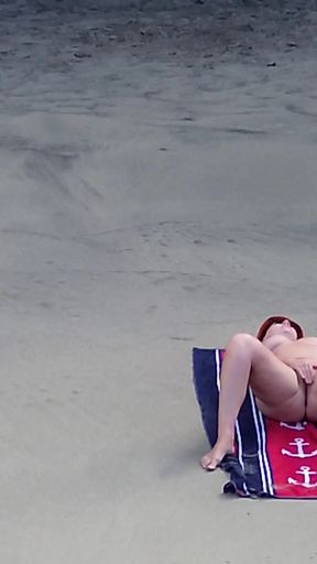 Sensual Nude Beach Goddess Captured by Drone - Ultimate Aerial Beauty