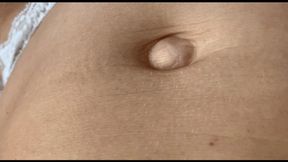 The navel is a very close-up
