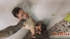 taking a shower with a tranny