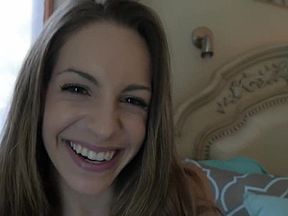 Nude petite babe loves to talk while stripping