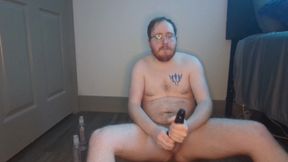 Wallace Moans As He Rides Big Dildos