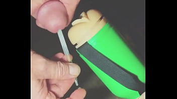 Swallowing Many Loads of My Own Cum From A Glass Straw - Sounding For My Cum