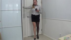 Slowly and sensual foot play and dipping in one shoe c