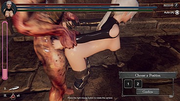 Orc monster fucks warrior's tight pussy and cums inside