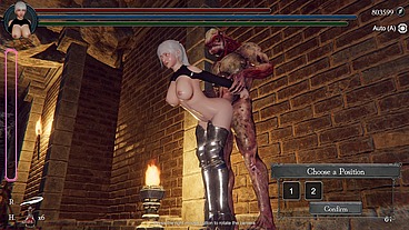 Orc monster fucks warrior's tight pussy and cums inside