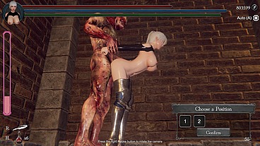 Orc monster fucks warrior's tight pussy and cums inside