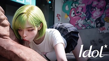 Informal Asian girl likes to suck in old clothes [AI]