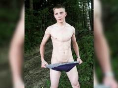 Hot cute twink Czech boy shows of body on public