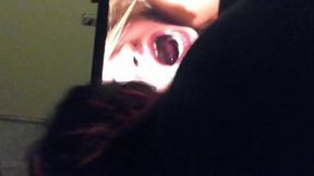 Julie sucks and fucks her first cock and it'_s big!!!