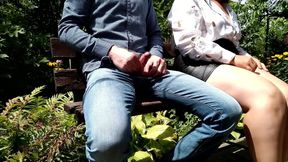 Outdoor BBW lets step son cum quickly from her milking