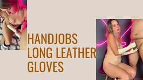 handjobs in long white leather gloves