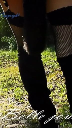Slut Walking in Forest to See River the Rhone