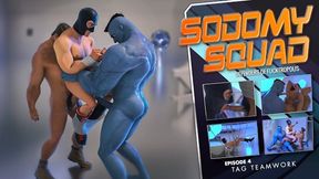 SodomySquad - Superhero Lad Gets Dual Drilled By two Monster Bones